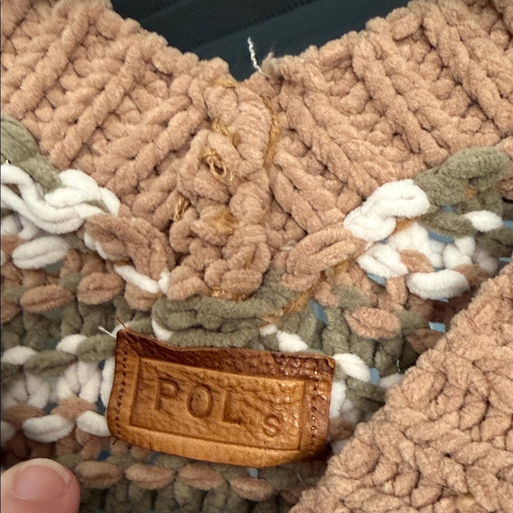 POL V-Neck Striped Sweater - Brown and Cream - Picture 4 of 4